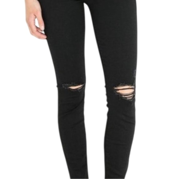 MOTHER Distressed High-Waisted Looker Jeans in Guilty as Sin Size 27 - Picture 4 of 10